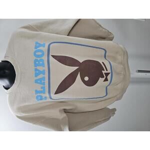 Playboy Logo Beige Crewneck Sweatshirt